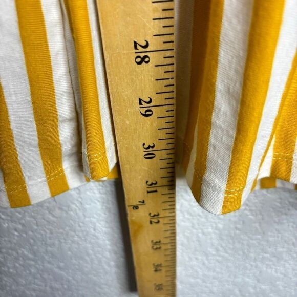 Asos Design Cami Mini Sundress with Buttons and Tiered Hem Yellow 6 Striped NWT - Picture 12 of 13